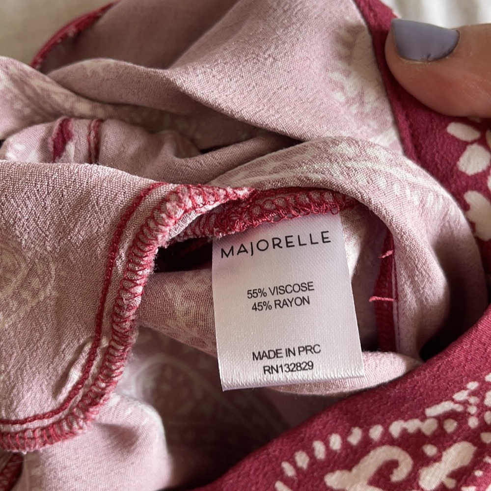 MAJORELLE Pink Paisley Wide-Leg Flare Pants - Picture 9 of 9